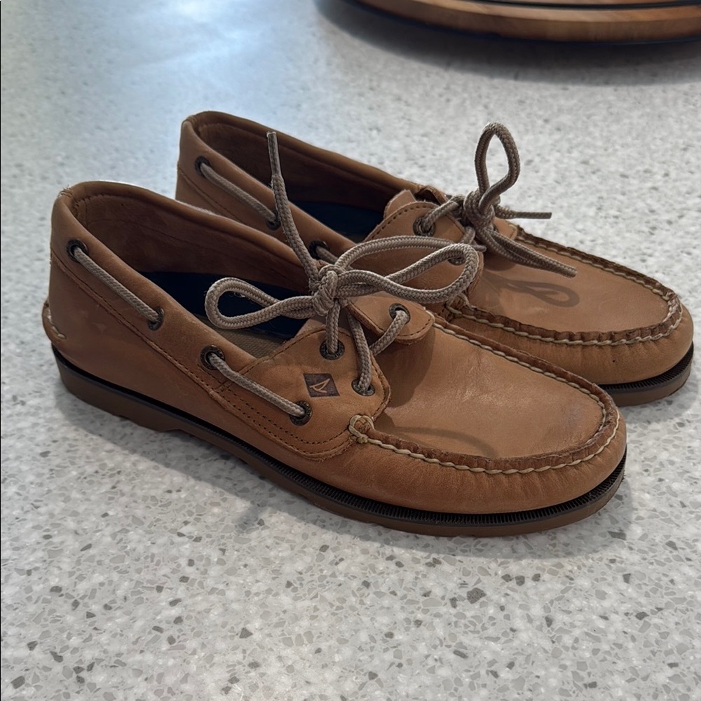 Sperry Men's Tan Leather Boat Shoes